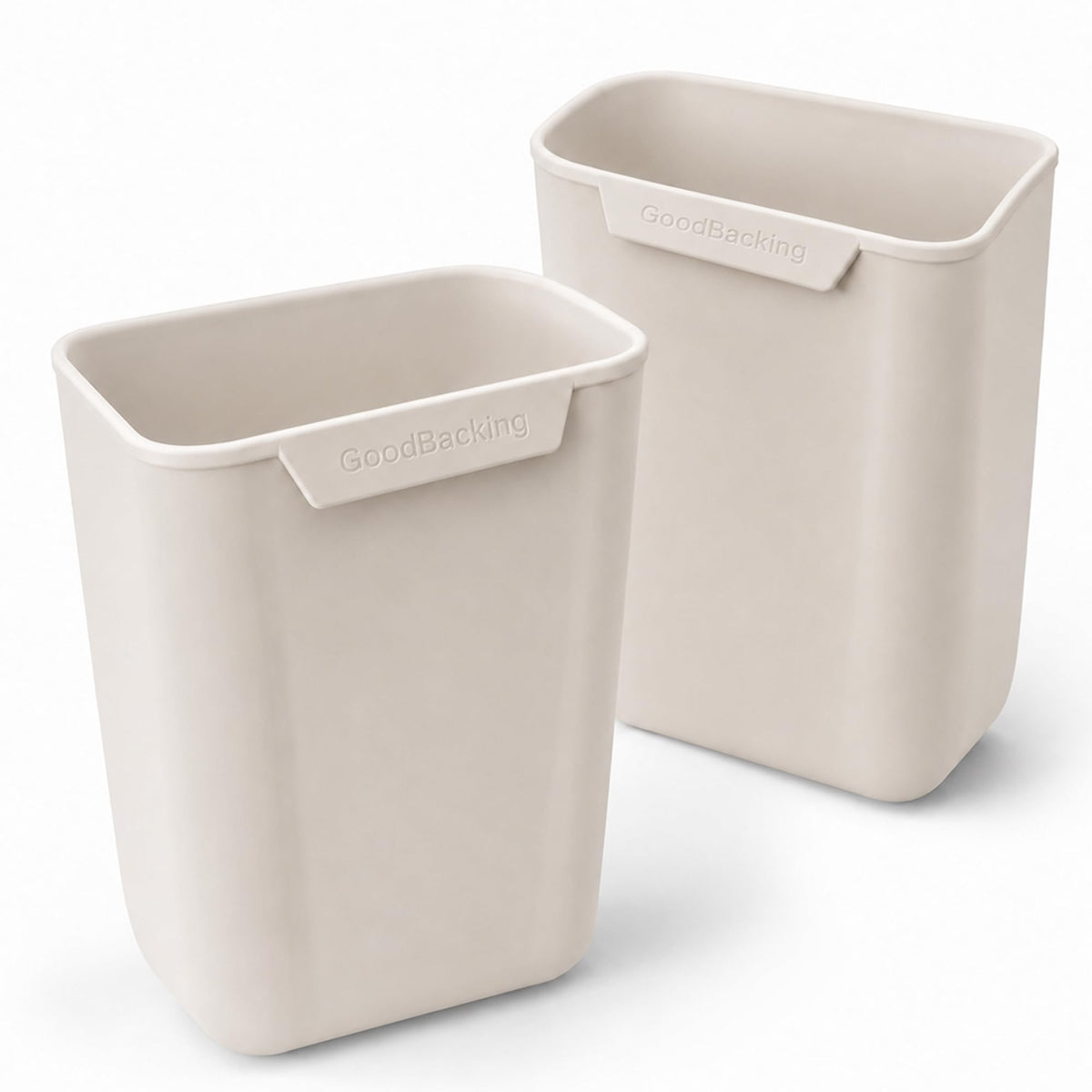 2-Pack Black Silicone Car Trash Cans for Door Pockets, Stay-Open