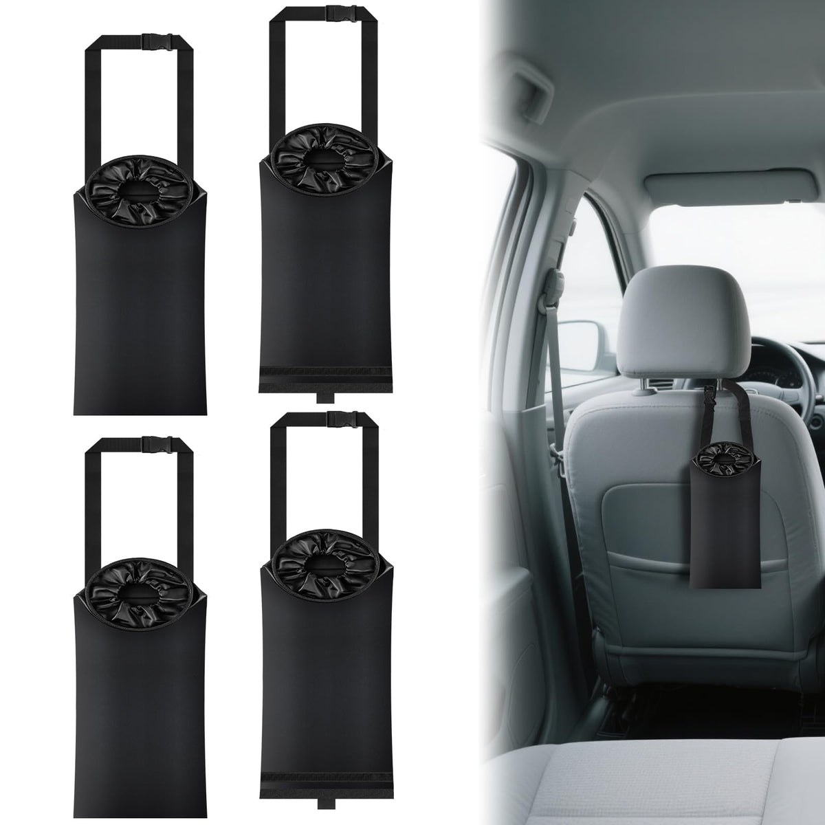 1 Pcs Car Trash Bag Hanging Large 14.2*7.9 in, Car Garbage Bag Oxford Cloth