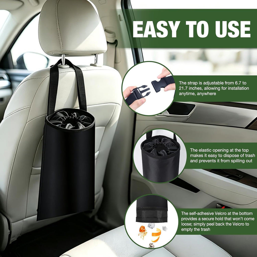 1 Pcs Car Trash Bag Hanging Large 14.2*7.9 in, Car Garbage Bag Oxford Cloth