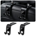 ZSDY Car Seat Headrest Hooks Heavy Duty Vehicle Back Seat Storage Organizer Hanger for Purse Grocery Bags Coat Universal Car Interior Accessories 4 Pack, Black