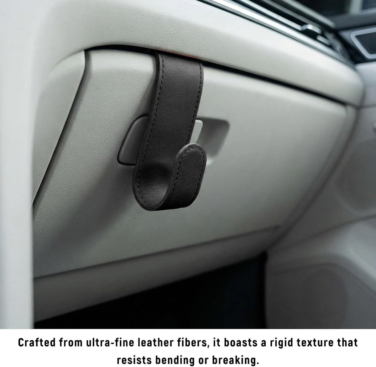 2 PCS Car Co-Pilot Glovebox Hooks, Vehicle Glovebox Storage Hanger Passenger Seat Hanging Hook, Anti-Scratch Auto Glove Box Hanger Interior Organizer for Handbags Purses Umbrellas (Black)